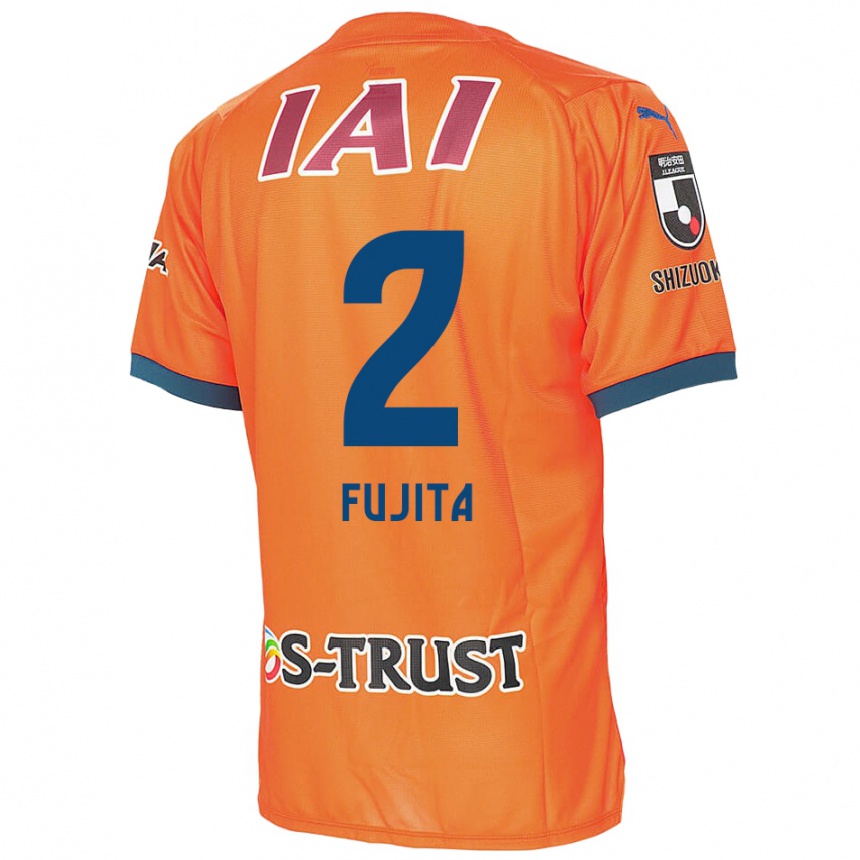 Niño Fútbol Camiseta Shunsuke Fujita #2 Naranja Azul 1ª Equipación 2024/25 Argentina