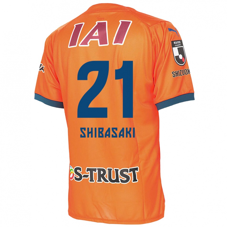 Niño Fútbol Camiseta Kaito Shibasaki #21 Naranja Azul 1ª Equipación 2024/25 Argentina