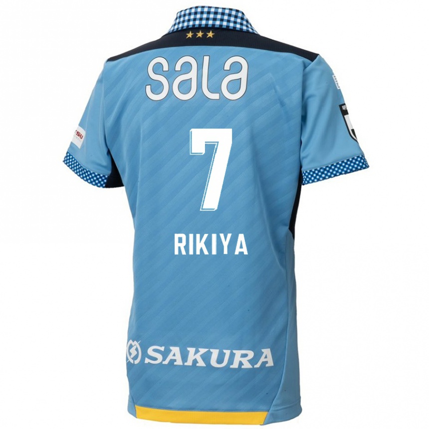 Niño Fútbol Camiseta Rikiya Uehara #7 Azul Negro 1ª Equipación 2024/25 Argentina