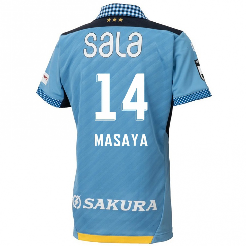 Niño Fútbol Camiseta Masaya Matsumoto #14 Azul Negro 1ª Equipación 2024/25 Argentina