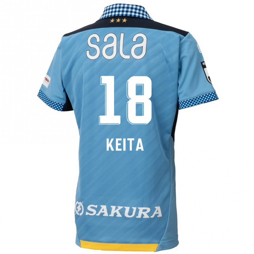 Niño Fútbol Camiseta Keita Takahata #18 Azul Negro 1ª Equipación 2024/25 Argentina