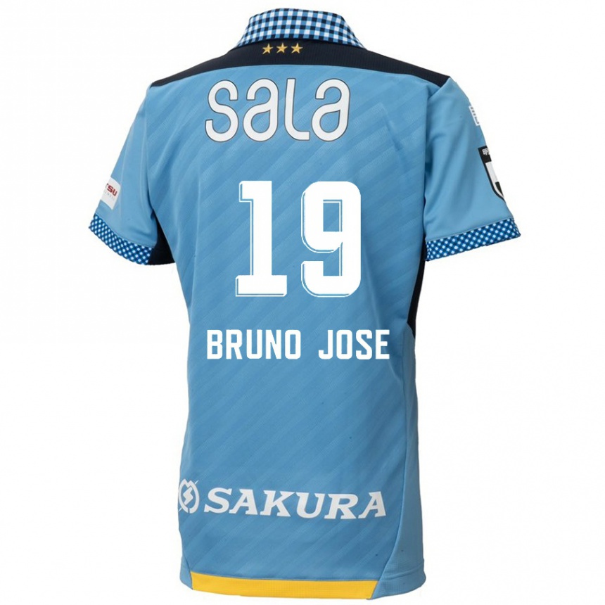 Niño Fútbol Camiseta Bruno José #19 Azul Negro 1ª Equipación 2024/25 Argentina