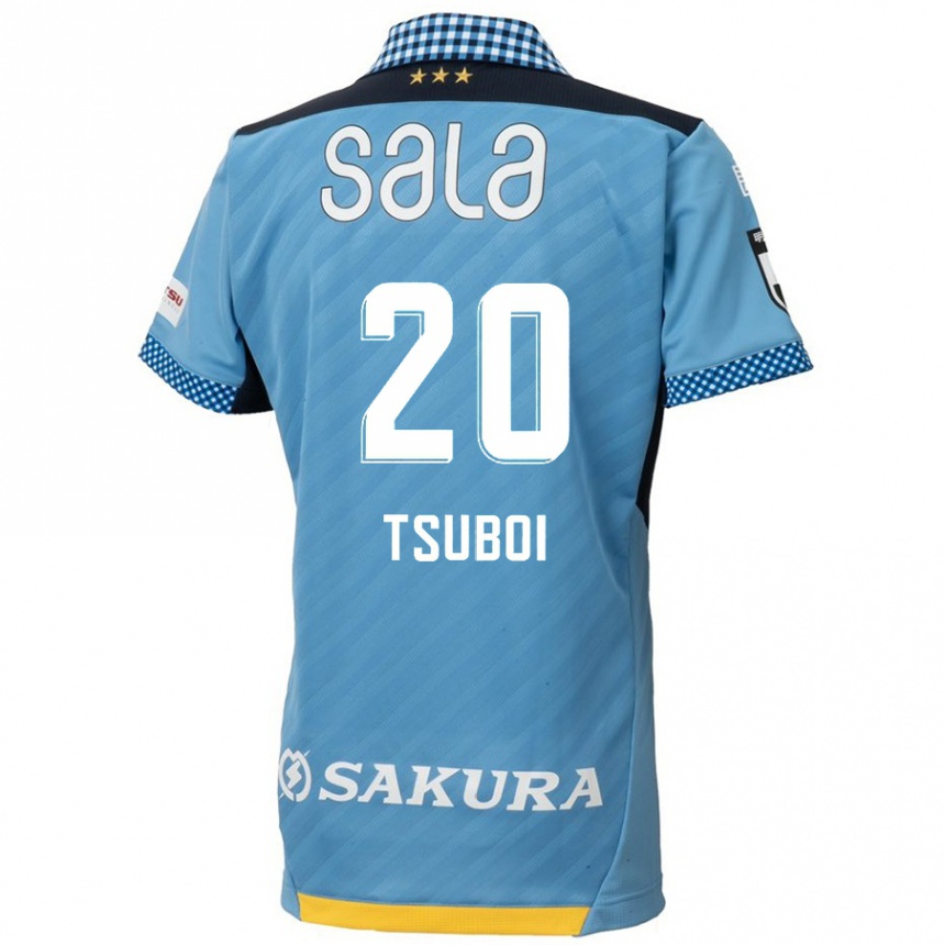 Niño Fútbol Camiseta Yuya Tsuboi #20 Azul Negro 1ª Equipación 2024/25 Argentina