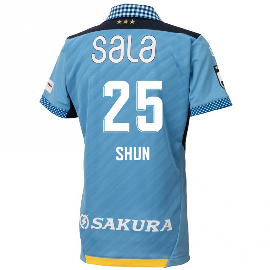 Niño Fútbol Camiseta Shun Nakamura #25 Azul Negro 1ª Equipación 2024/25 Argentina