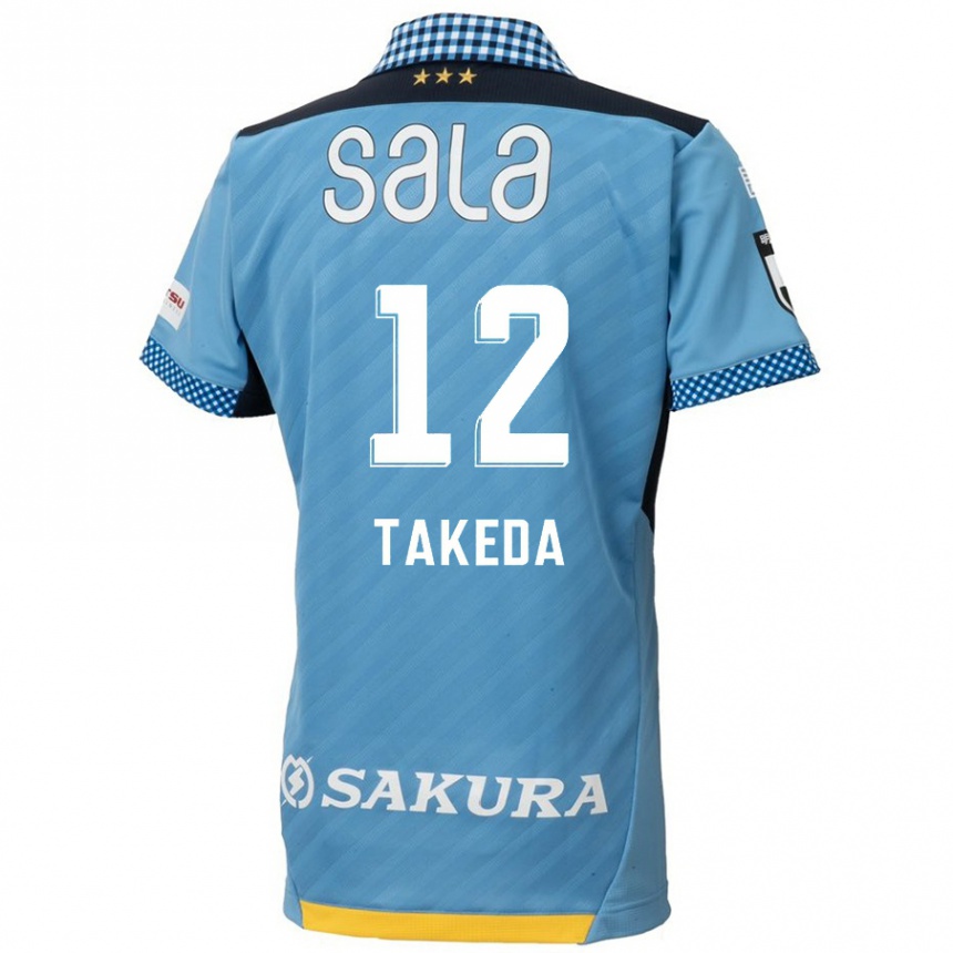 Niño Fútbol Camiseta Yusei Takeda #12 Azul Negro 1ª Equipación 2024/25 Argentina