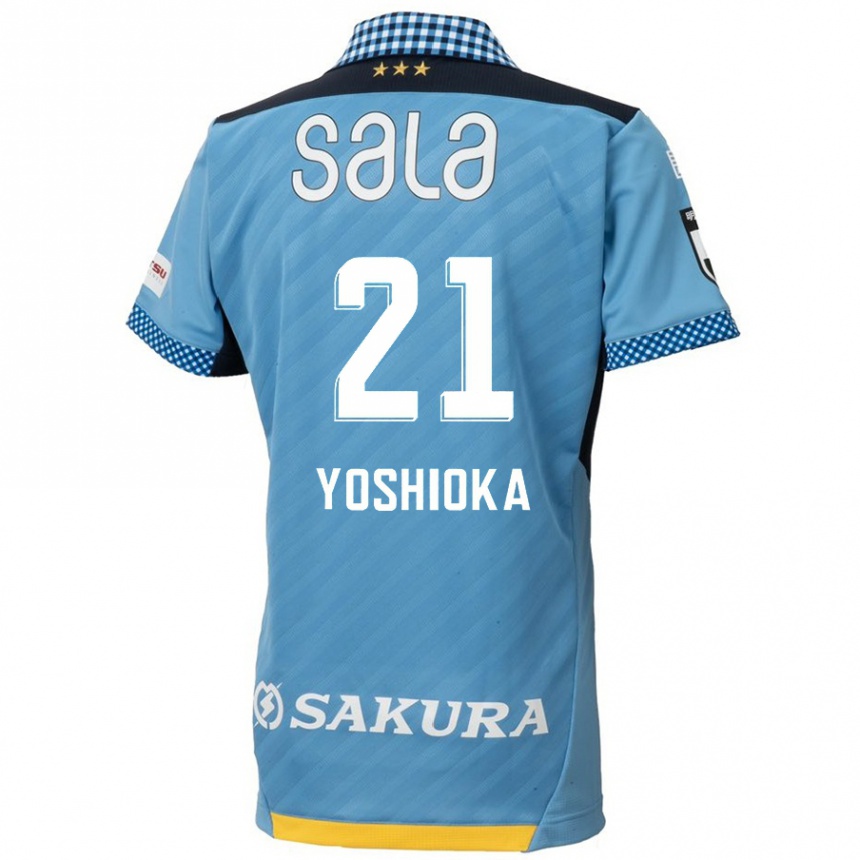 Niño Fútbol Camiseta Kanta Yoshioka #21 Azul Negro 1ª Equipación 2024/25 Argentina