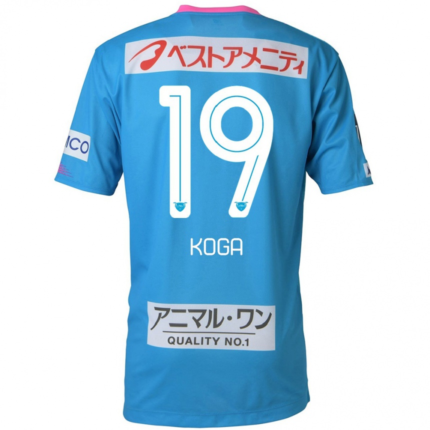 Niño Fútbol Camiseta Ryoma Koga #19 Azul Rosado 1ª Equipación 2024/25 Argentina