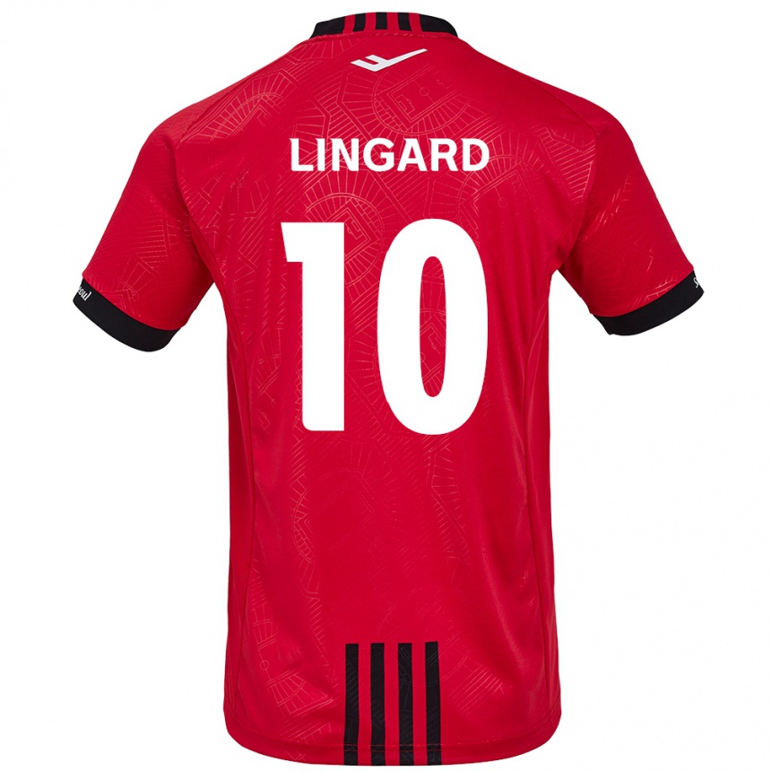 Niño Fútbol Camiseta Jesse Lingard #10 Negro Rojo 1ª Equipación 2024/25 Argentina