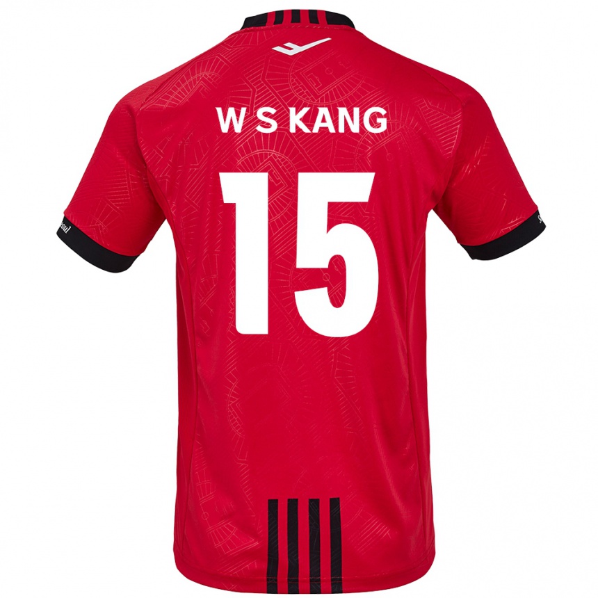 Niño Fútbol Camiseta Sang-Woo Kang #15 Negro Rojo 1ª Equipación 2024/25 Argentina