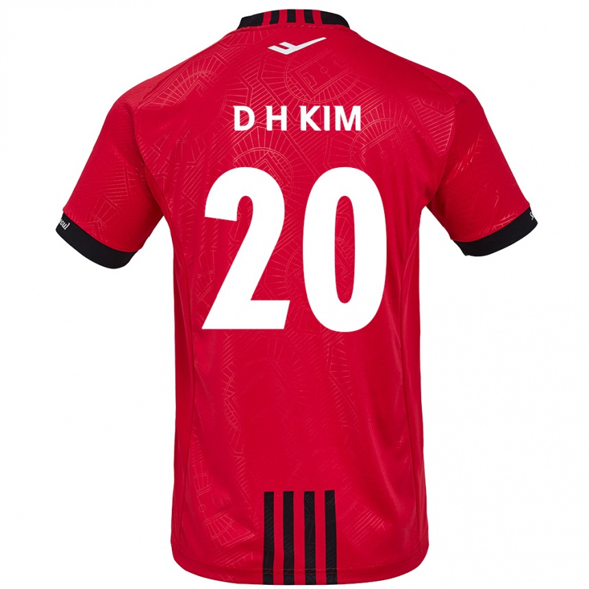 Niño Fútbol Camiseta Hyeon-Deok Kim #20 Negro Rojo 1ª Equipación 2024/25 Argentina