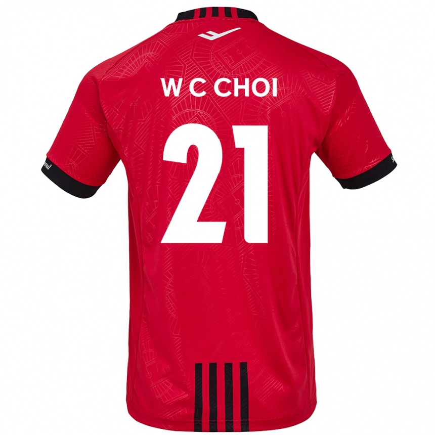 Niño Fútbol Camiseta Cheol-Won Choi #21 Negro Rojo 1ª Equipación 2024/25 Argentina