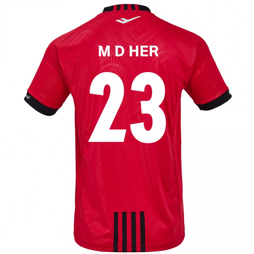 Niño Fútbol Camiseta Dong-Min Her #23 Negro Rojo 1ª Equipación 2024/25 Argentina