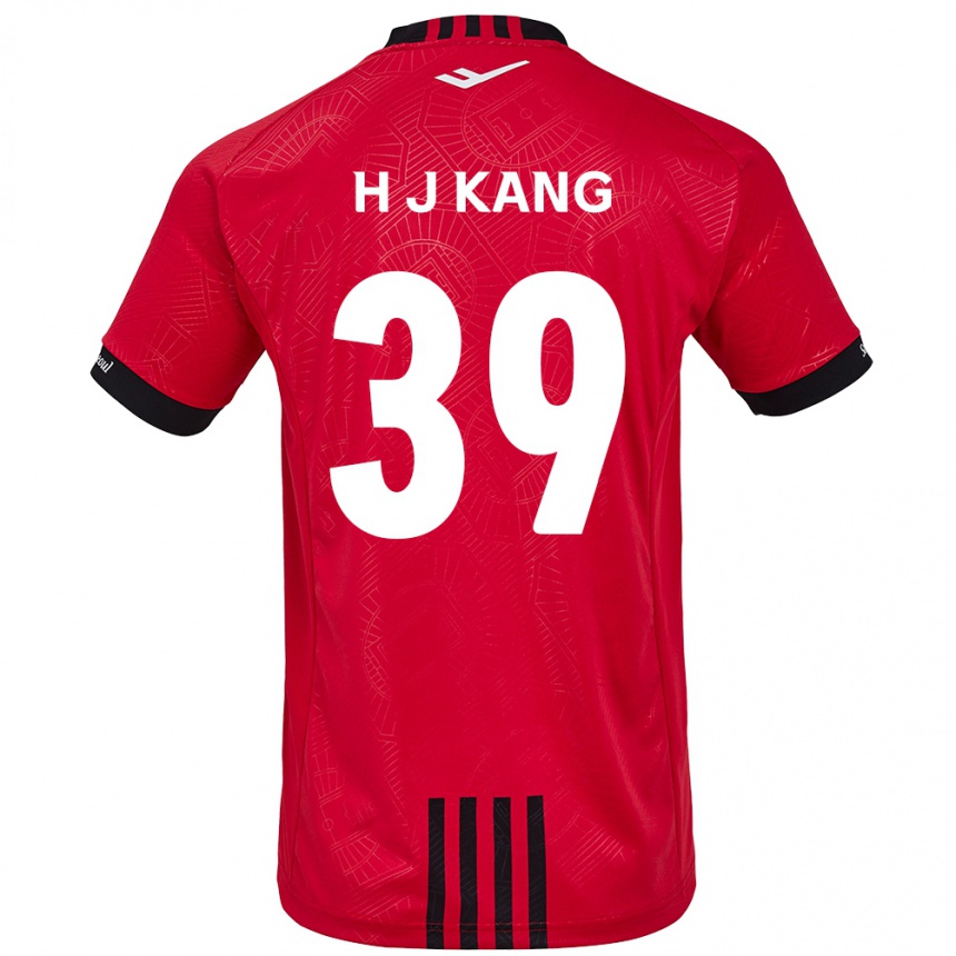 Niño Fútbol Camiseta Ju-Hyeok Kang #39 Negro Rojo 1ª Equipación 2024/25 Argentina