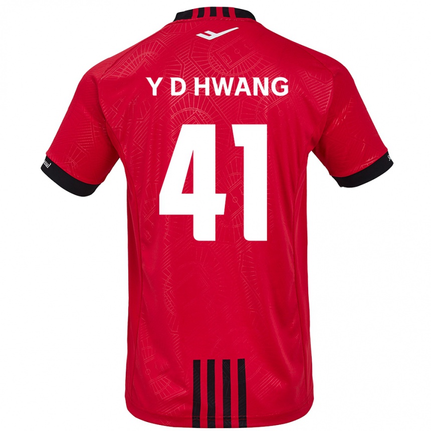 Niño Fútbol Camiseta Do-Yoon Hwang #41 Negro Rojo 1ª Equipación 2024/25 Argentina