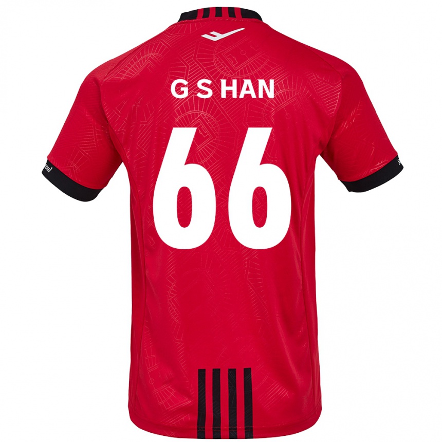 Niño Fútbol Camiseta Seung-Gyu Han #66 Negro Rojo 1ª Equipación 2024/25 Argentina