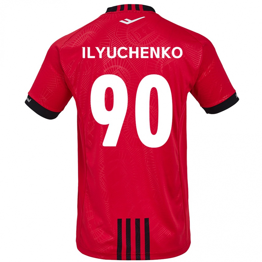 Niño Fútbol Camiseta Stanislav Ilyuchenko #90 Negro Rojo 1ª Equipación 2024/25 Argentina