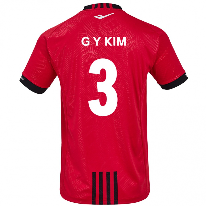 Niño Fútbol Camiseta Yu-Geon Kim #3 Negro Rojo 1ª Equipación 2024/25 Argentina