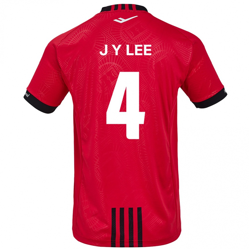 Niño Fútbol Camiseta Young-Jun Lee #4 Negro Rojo 1ª Equipación 2024/25 Argentina