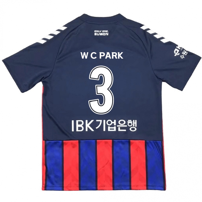 Niño Fútbol Camiseta Cheol-Woo Park #3 Azul Rojo 1ª Equipación 2024/25 Argentina