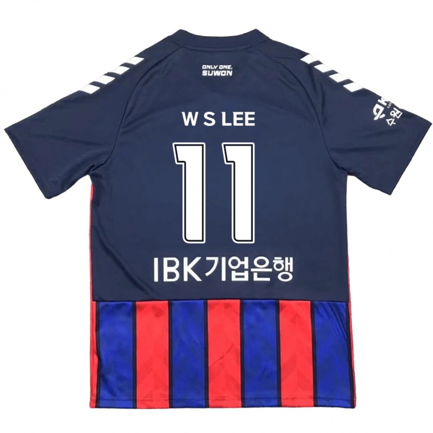 Niño Fútbol Camiseta Seung-Woo Lee #11 Azul Rojo 1ª Equipación 2024/25 Argentina