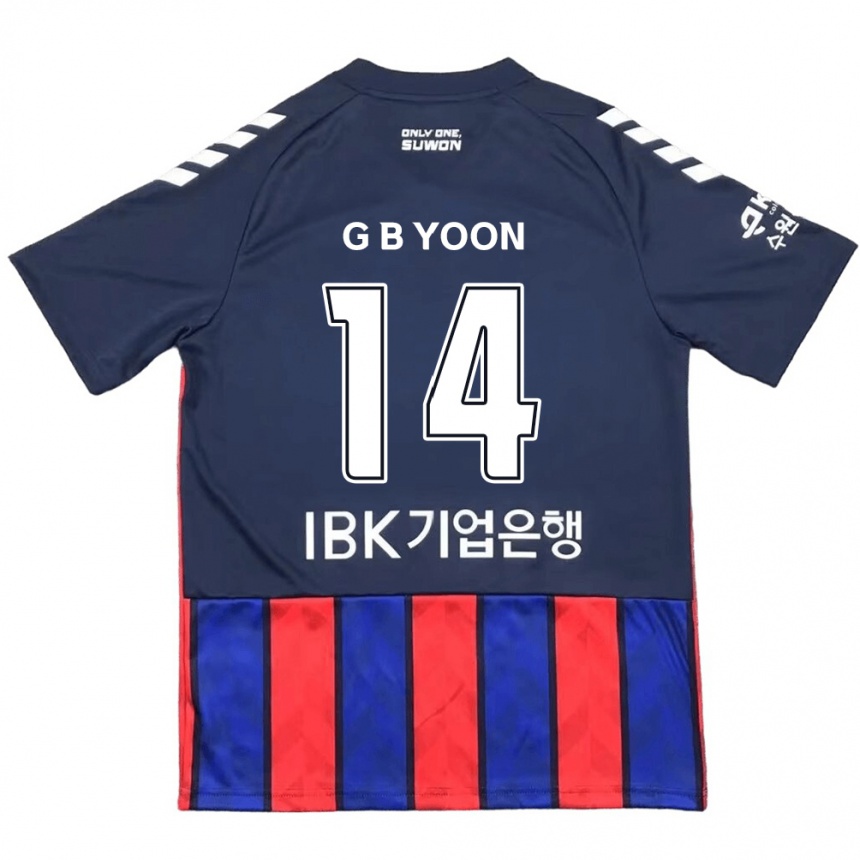 Niño Fútbol Camiseta Bit-Garam Yoon #14 Azul Rojo 1ª Equipación 2024/25 Argentina