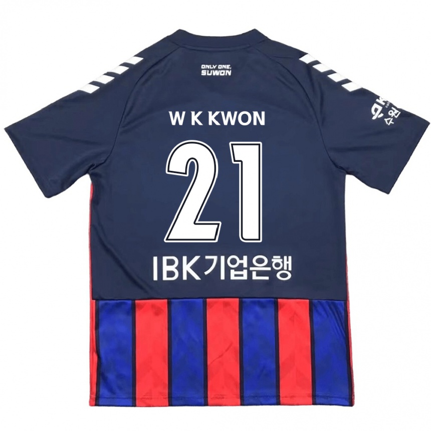 Niño Fútbol Camiseta Kyung-Won Kwon #21 Azul Rojo 1ª Equipación 2024/25 Argentina