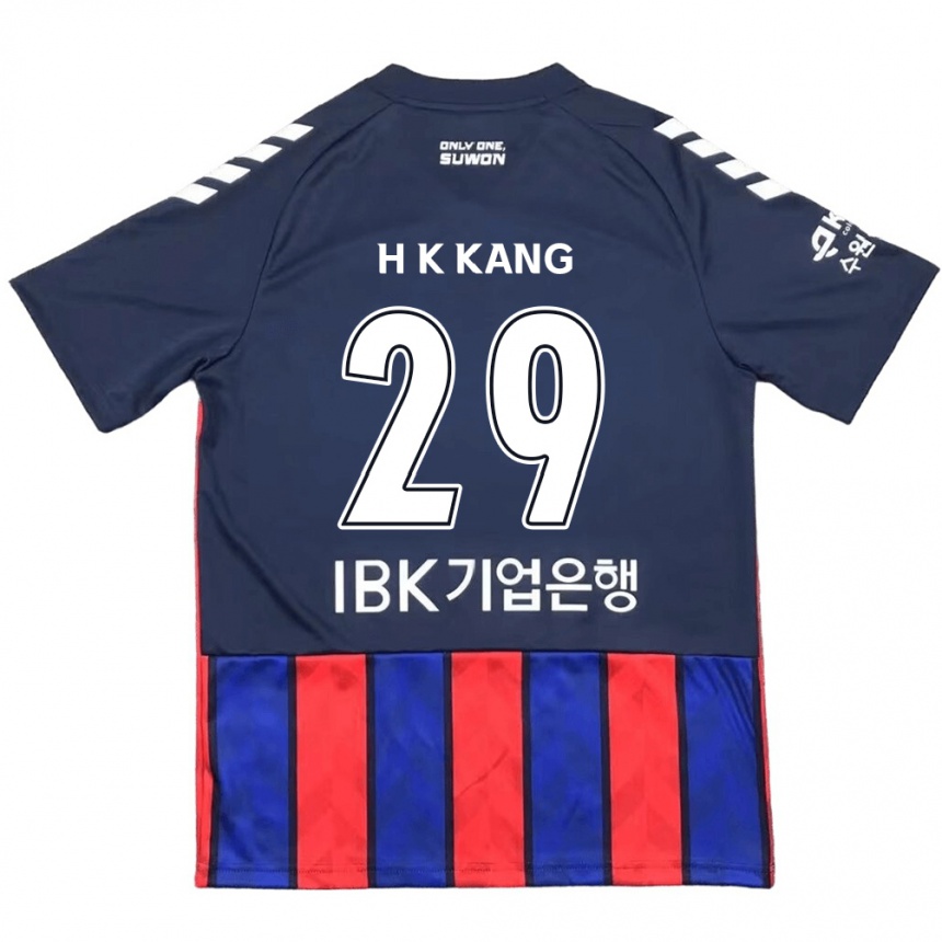 Niño Fútbol Camiseta Kyo-Hun Kang #29 Azul Rojo 1ª Equipación 2024/25 Argentina