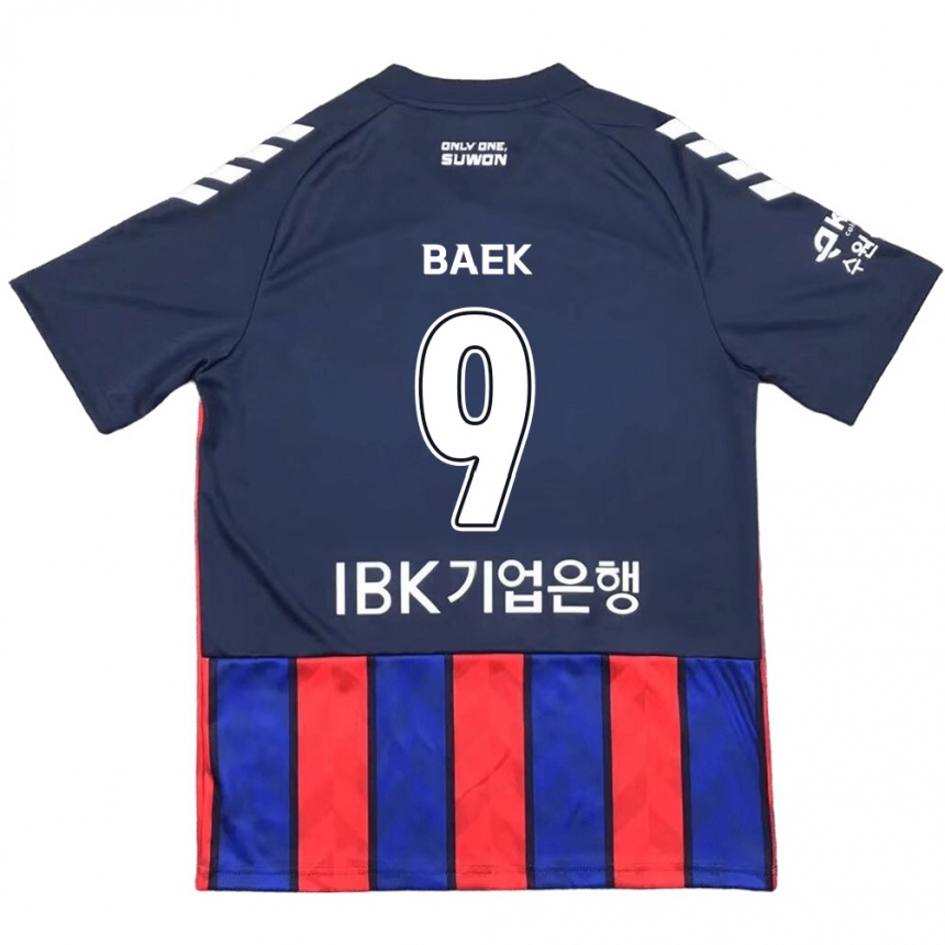 Niño Fútbol Camiseta Kyeong Baek #9 Azul Rojo 1ª Equipación 2024/25 Argentina