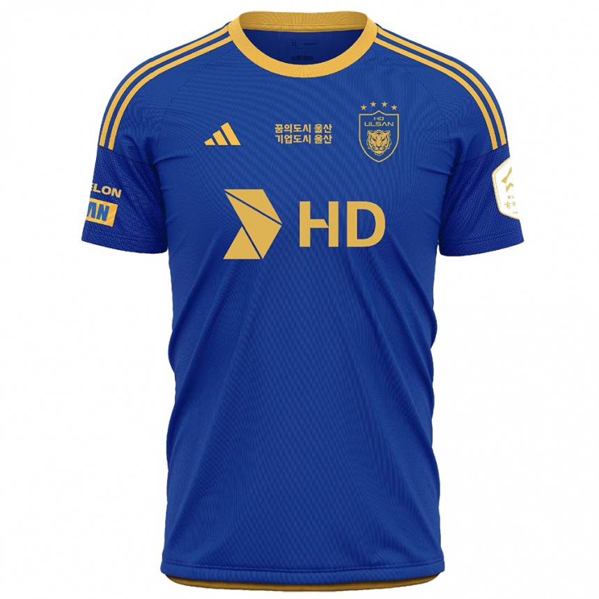 Niño Fútbol Camiseta Kee-Hee Kim #4 Azul Amarillo 1ª Equipación 2024/25 Argentina