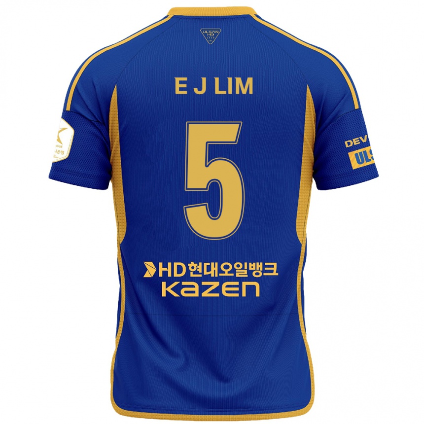 Niño Fútbol Camiseta Jong-Eun Lim #5 Azul Amarillo 1ª Equipación 2024/25 Argentina