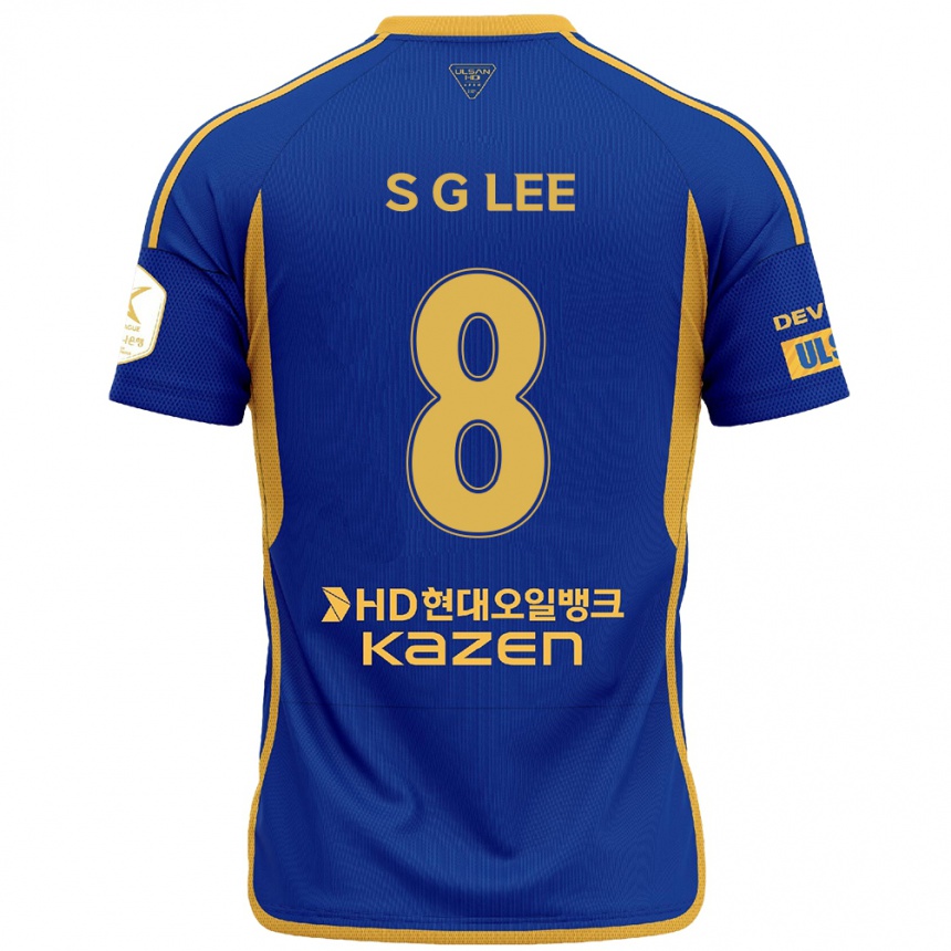 Niño Fútbol Camiseta Gyu-Sung Lee #8 Azul Amarillo 1ª Equipación 2024/25 Argentina