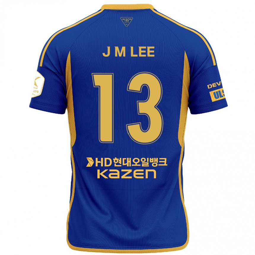 Niño Fútbol Camiseta Myung-Jae Lee #13 Azul Amarillo 1ª Equipación 2024/25 Argentina