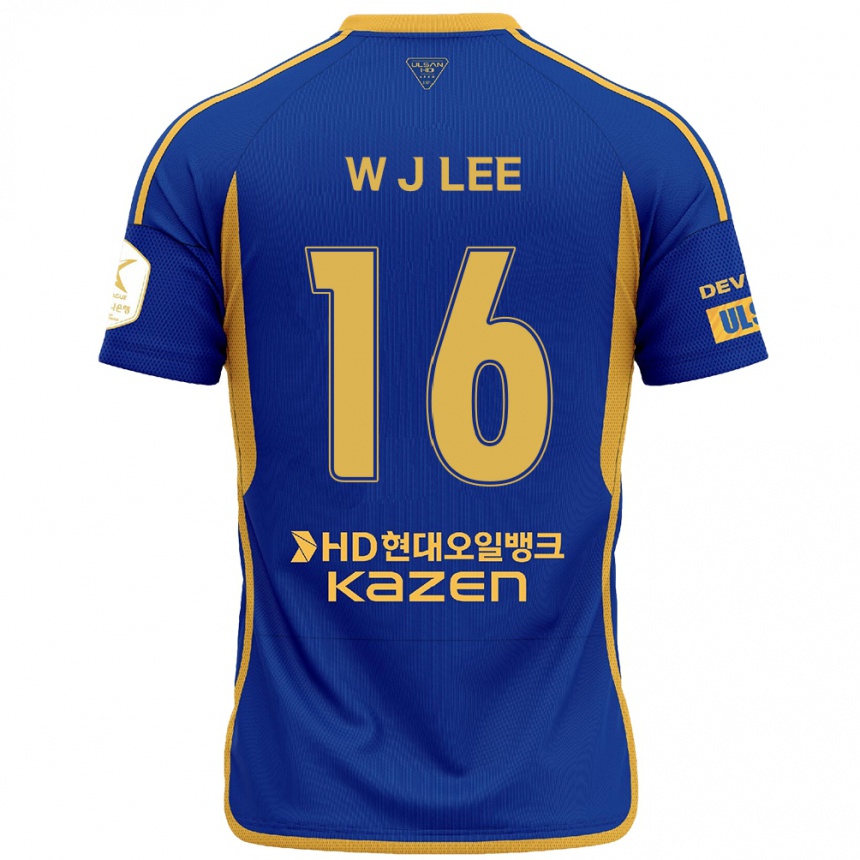 Niño Fútbol Camiseta Jae-Wook Lee #16 Azul Amarillo 1ª Equipación 2024/25 Argentina