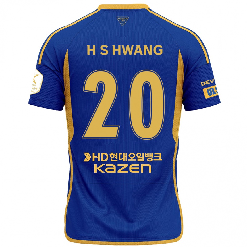 Niño Fútbol Camiseta Seok-Ho Hwang #20 Azul Amarillo 1ª Equipación 2024/25 Argentina