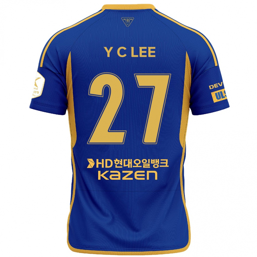 Niño Fútbol Camiseta Chung-Yong Lee #27 Azul Amarillo 1ª Equipación 2024/25 Argentina