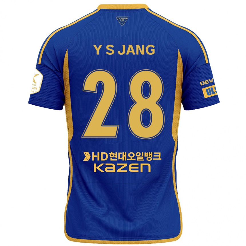 Niño Fútbol Camiseta See-Young Jang #28 Azul Amarillo 1ª Equipación 2024/25 Argentina