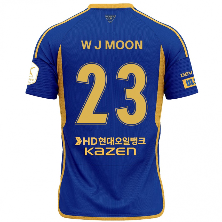 Niño Fútbol Camiseta Ji-Won Moon #23 Azul Amarillo 1ª Equipación 2024/25 Argentina