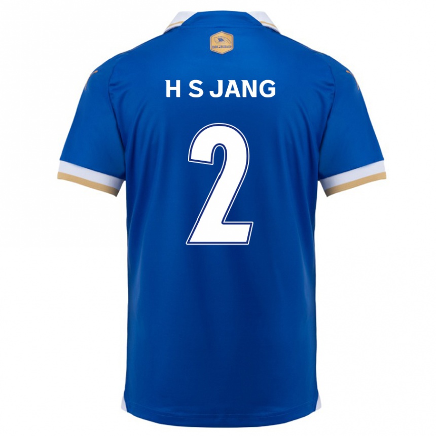 Niño Fútbol Camiseta Seok-Hwan Jang #2 Azul Blanco 1ª Equipación 2024/25 Argentina