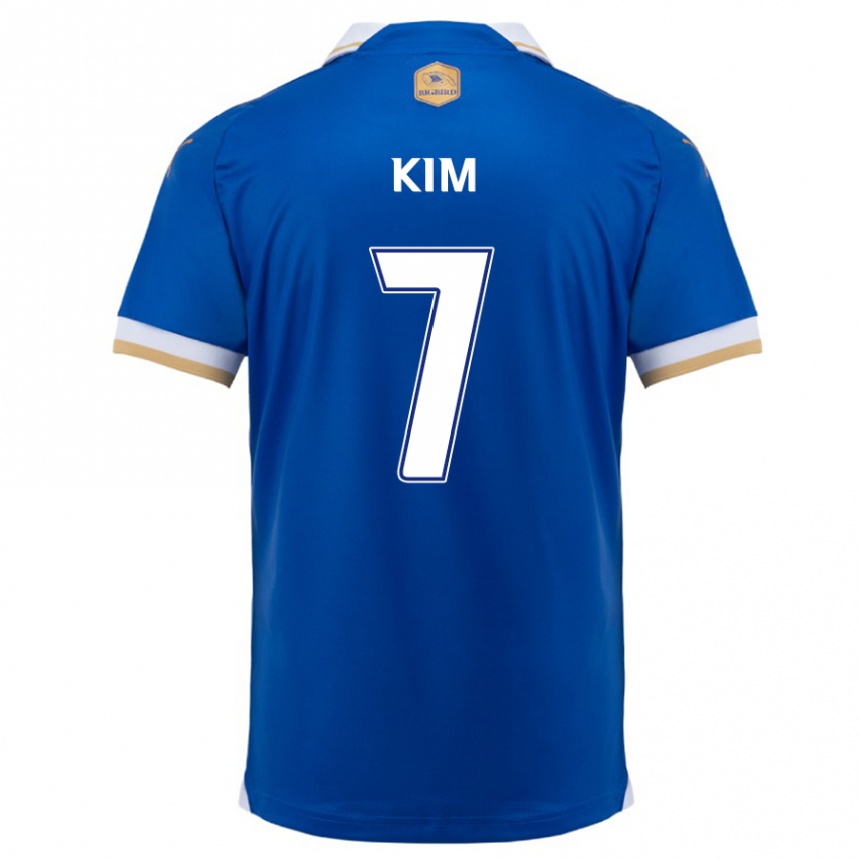 Niño Fútbol Camiseta Hyun Kim #7 Azul Blanco 1ª Equipación 2024/25 Argentina