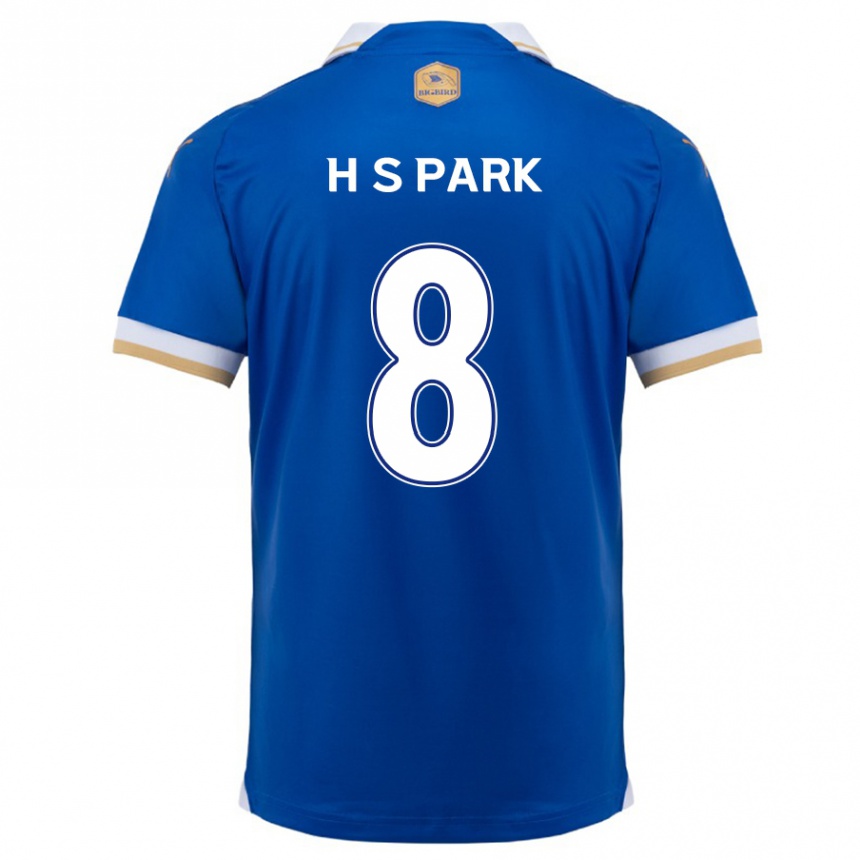 Niño Fútbol Camiseta Sang-Hyeok Park #8 Azul Blanco 1ª Equipación 2024/25 Argentina