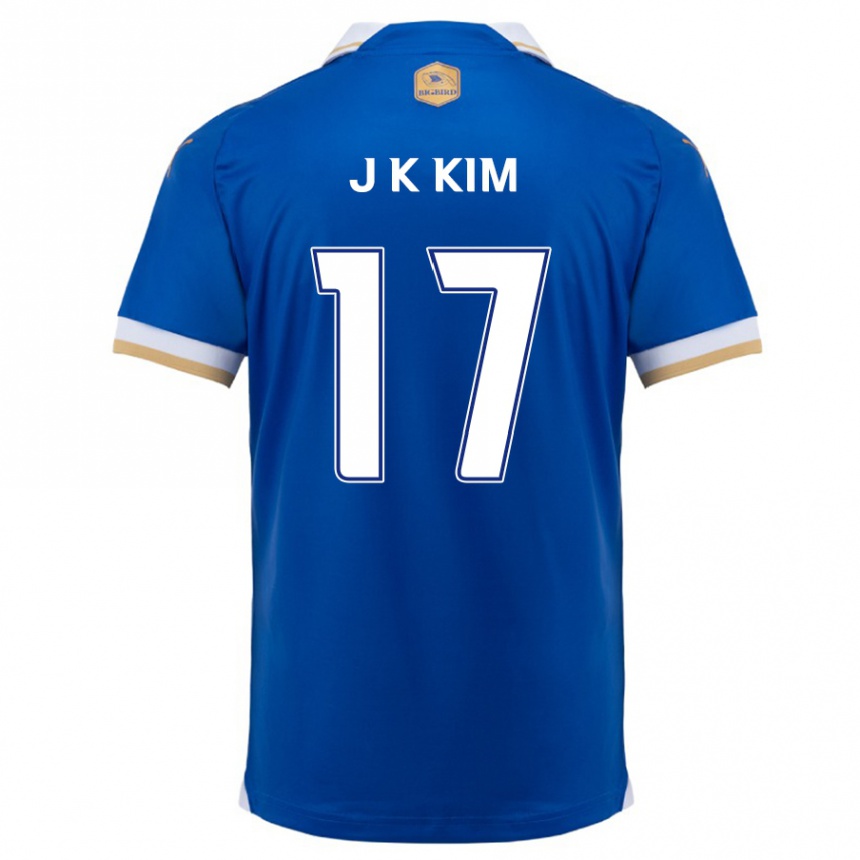 Niño Fútbol Camiseta Kyeong-Jung Kim #17 Azul Blanco 1ª Equipación 2024/25 Argentina