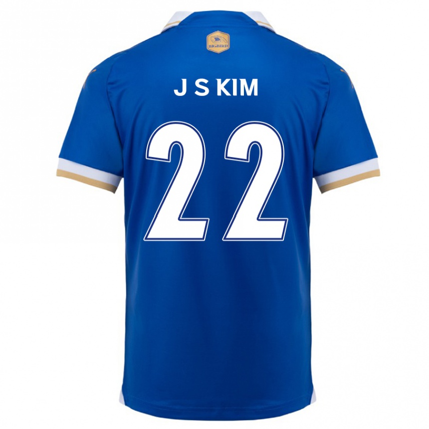 Niño Fútbol Camiseta Sang-Jun Kim #22 Azul Blanco 1ª Equipación 2024/25 Argentina