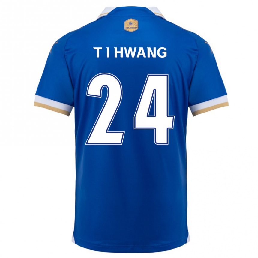 Niño Fútbol Camiseta In-Taek Hwang #24 Azul Blanco 1ª Equipación 2024/25 Argentina