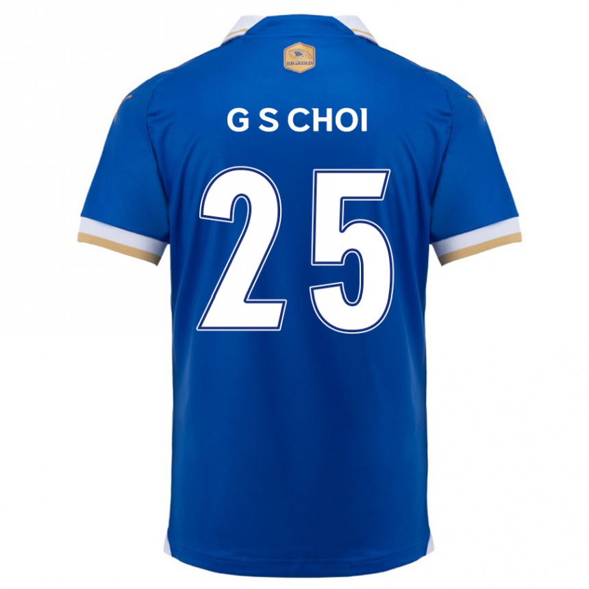 Niño Fútbol Camiseta Sung-Geun Choi #25 Azul Blanco 1ª Equipación 2024/25 Argentina