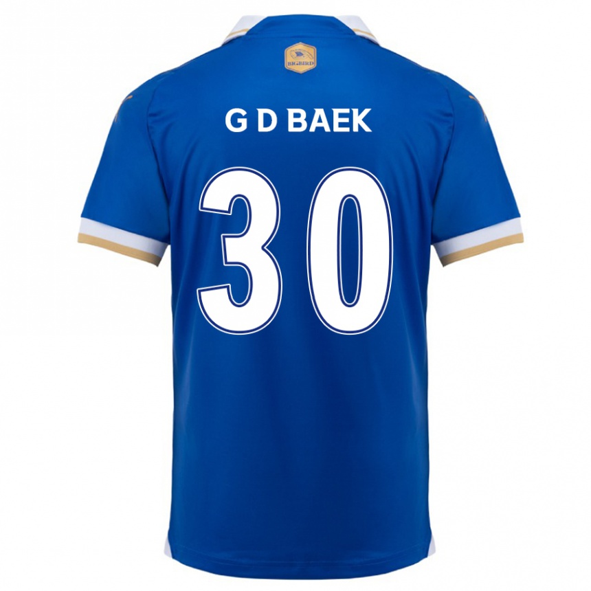 Niño Fútbol Camiseta Dong-Gyu Baek #30 Azul Blanco 1ª Equipación 2024/25 Argentina