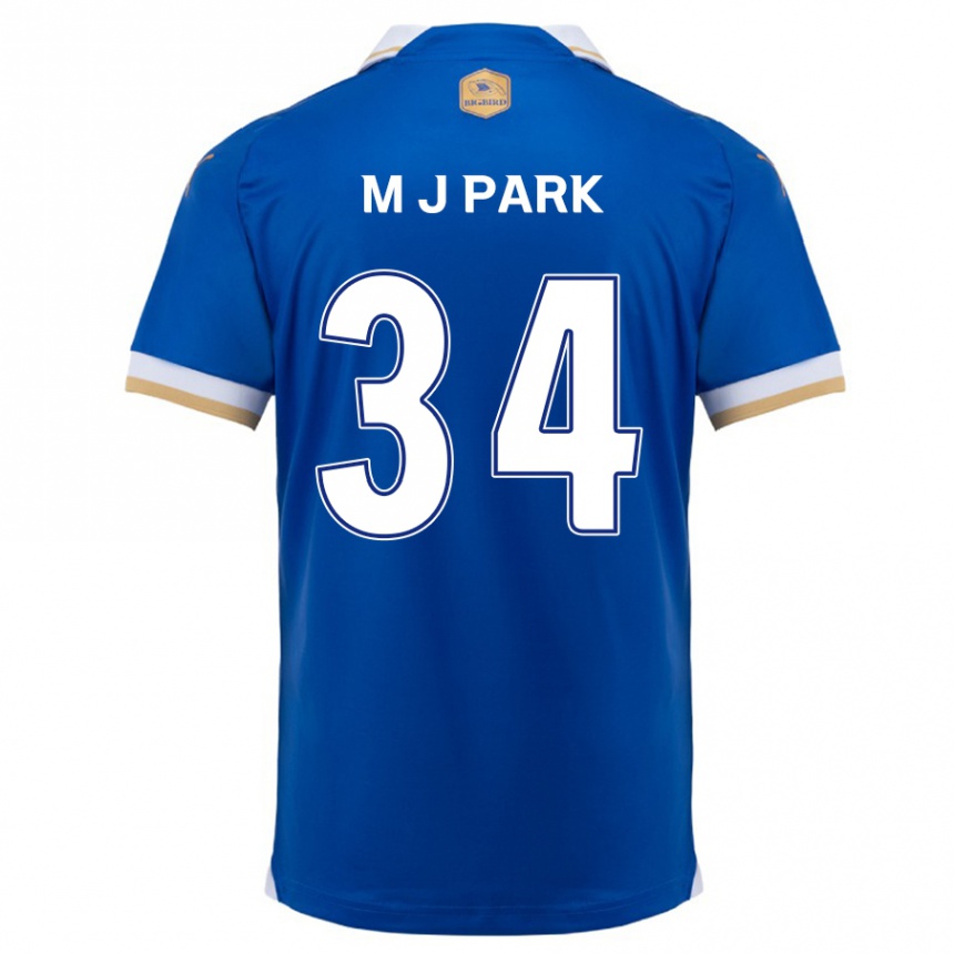 Niño Fútbol Camiseta Ji-Min Park #34 Azul Blanco 1ª Equipación 2024/25 Argentina