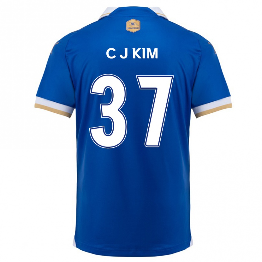 Niño Fútbol Camiseta Joo-Chan Kim #37 Azul Blanco 1ª Equipación 2024/25 Argentina