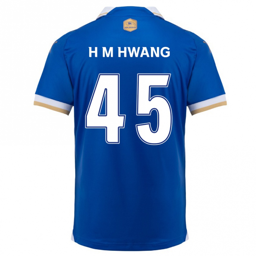 Niño Fútbol Camiseta Myung-Hyun Hwang #45 Azul Blanco 1ª Equipación 2024/25 Argentina