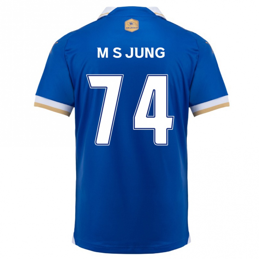 Niño Fútbol Camiseta Sung-Min Jung #74 Azul Blanco 1ª Equipación 2024/25 Argentina