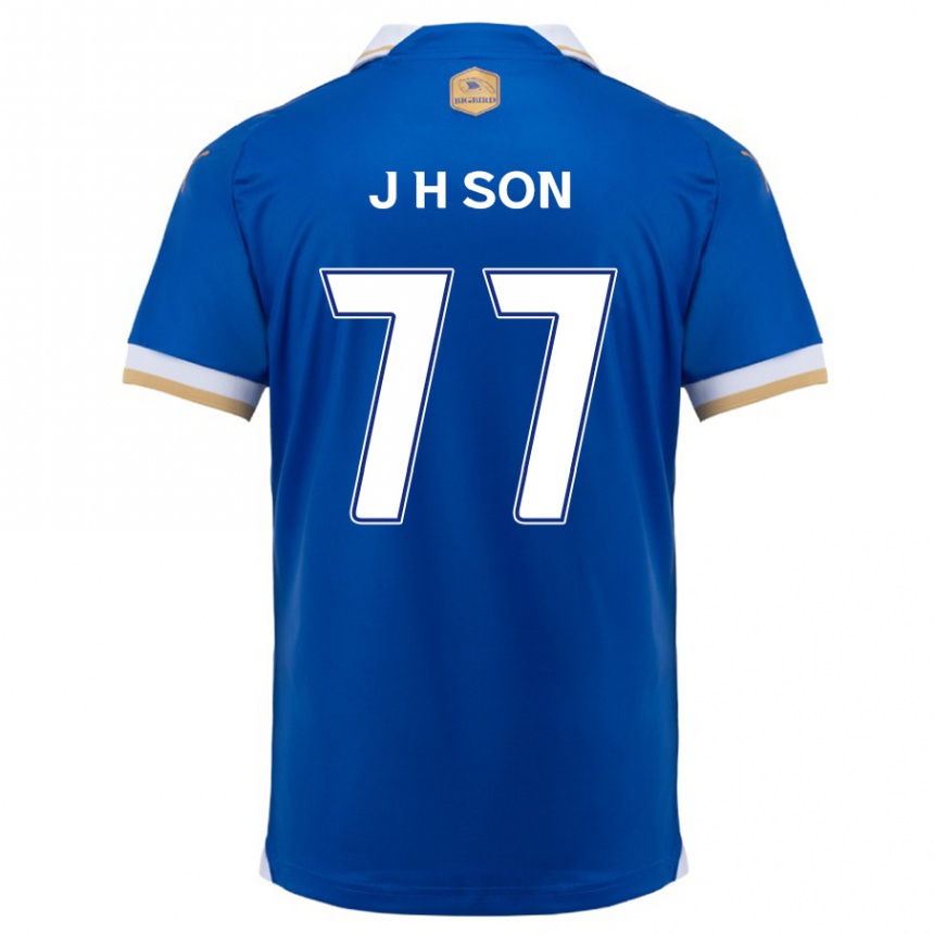 Niño Fútbol Camiseta Ho-Jun Son #77 Azul Blanco 1ª Equipación 2024/25 Argentina